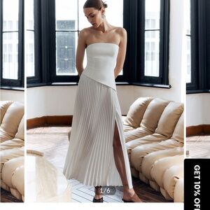 Commense Ivory Satin Dress with Branded Tags